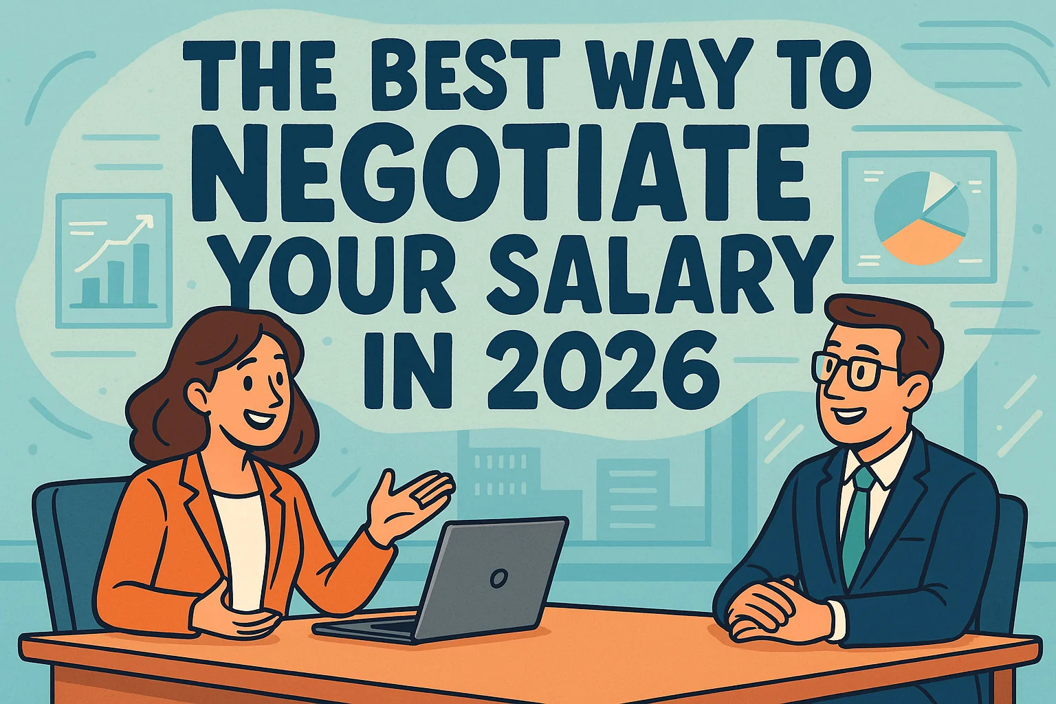 Professional confidently negotiating salary with hiring manager